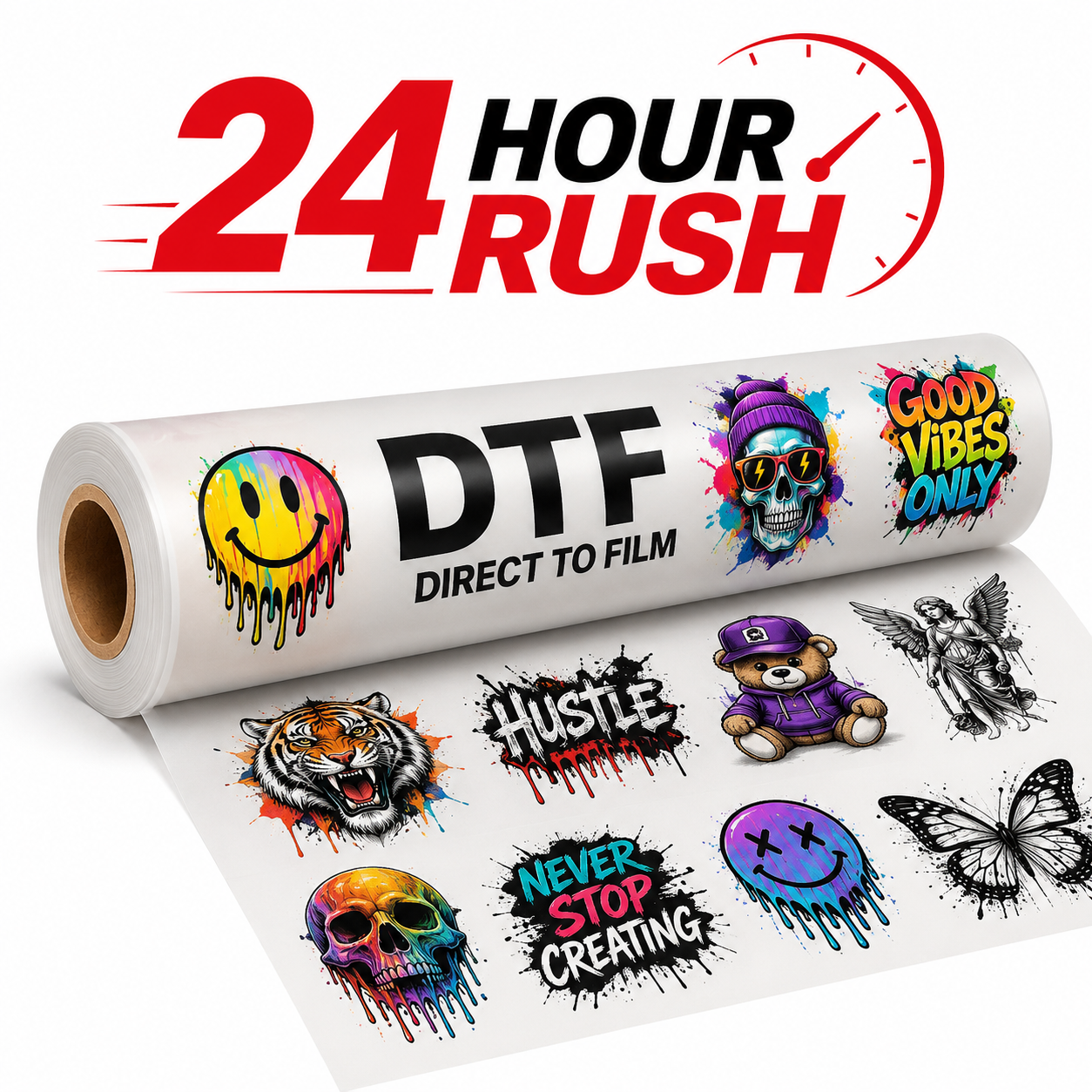 RUSH 24 Hours - Gang sheet - Custom Length.